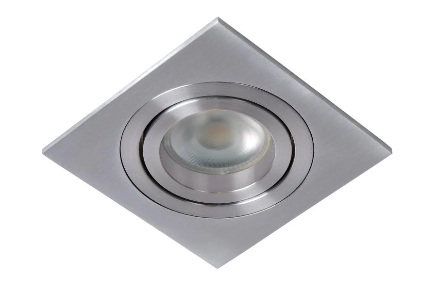 Lucide TUBE - Recessed spotlight - 1xGU10 - Satin Chrome - off